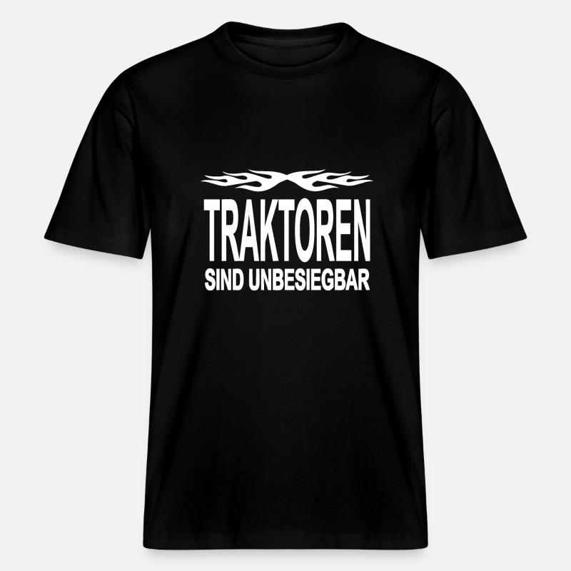 Traktor -  RELAXED FIT Unisex Organic T-Shirt - Schwarz