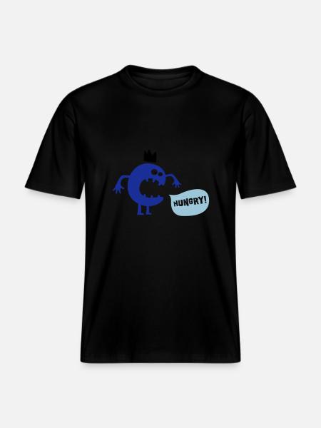 Hungry Monster - RELAXED FIT Unisex Organic T-Shirt - black