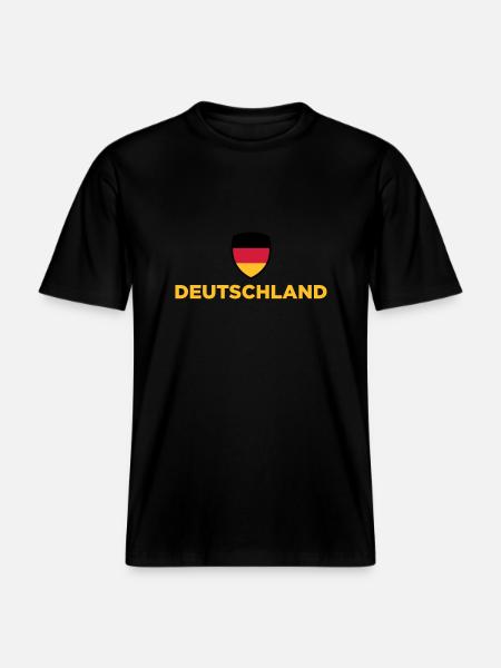 National Flag Of Germany - RELAXED FIT Unisex Organic T-Shirt - black