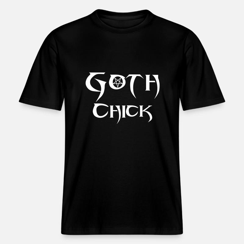 Goth Chick (Vector) -  RELAXED FIT Unisex Organic T-Shirt - black