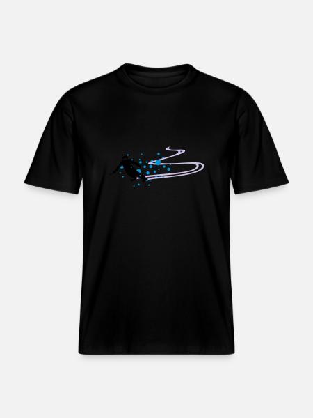 Sport - Skifahrer -  RELAXED FIT Unisex Organic T-Shirt - Schwarz