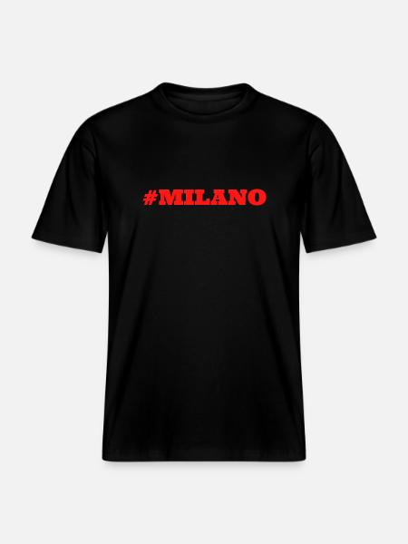#Milano Milan Milan - RELAXED FIT Unisex Organic T-Shirt - black