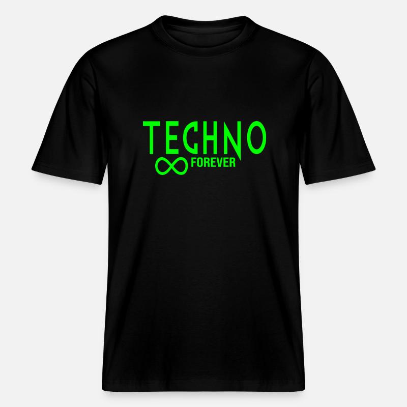 Techno forever infinity -  RELAXED FIT Unisex Organic T-Shirt - black