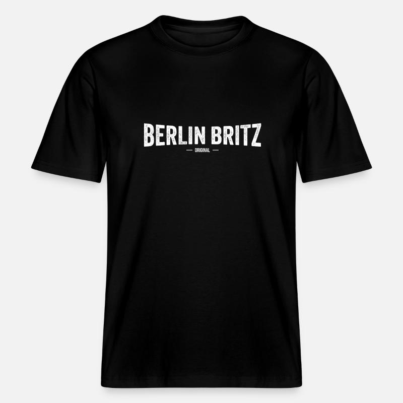 Britz Original - RELAXED FIT Unisex Organic T-Shirt - Schwarz