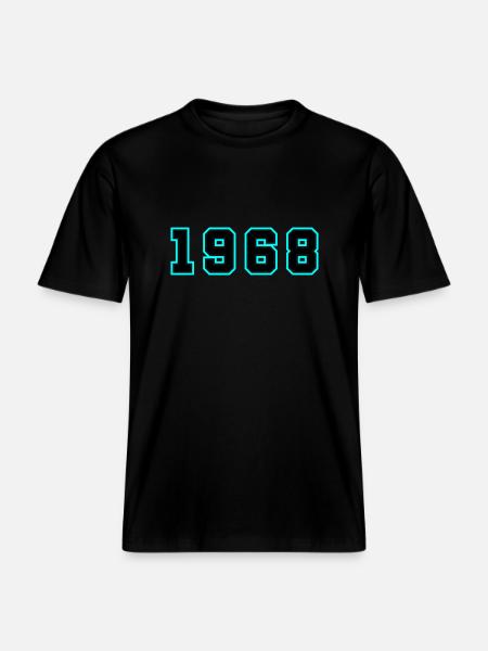 1968 Year Birthday -  RELAXED FIT Unisex Organic T-Shirt - black