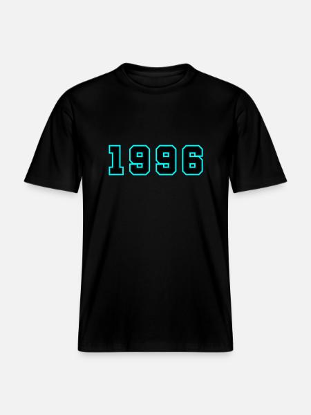 1996 Year Birthday - RELAXED FIT Unisex Organic T-Shirt - black