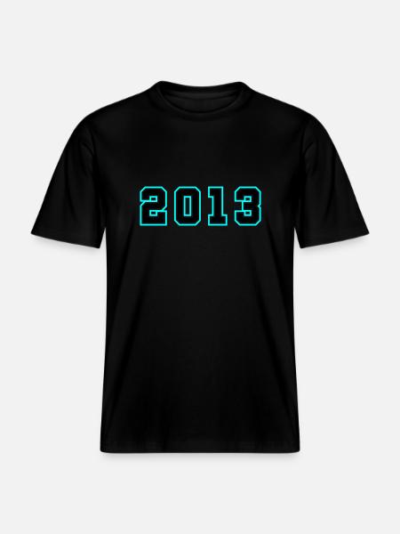 2013 Year Birthday - RELAXED FIT Unisex Organic T-Shirt - black