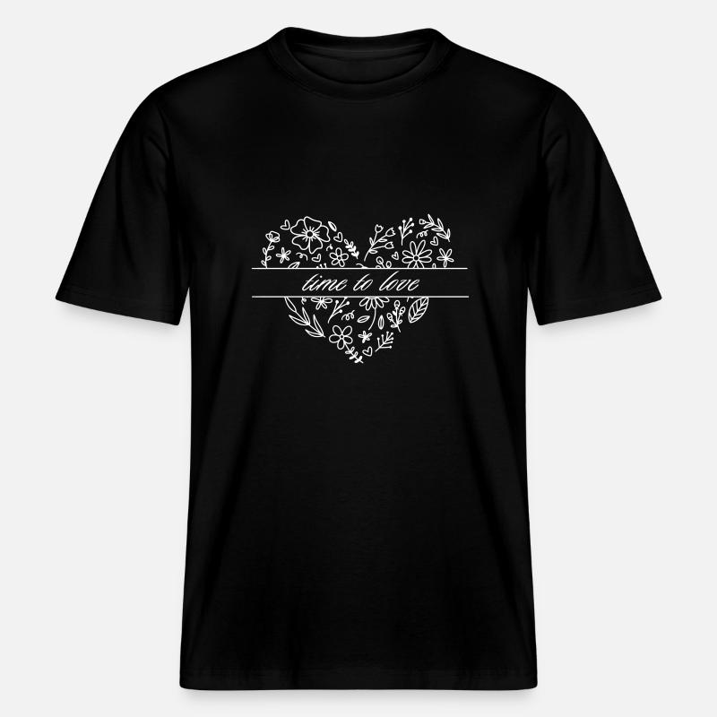 Le temps d’aimer - T-shirt unisexe RELAXED FIT en coton bio - noir