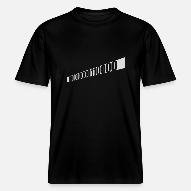 Binär Code Programm Sprache -  RELAXED FIT Unisex Organic T-Shirt - Schwarz
