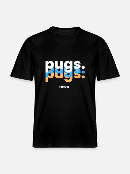 Forever Mops - Den søde følgesvend - Økologisk unisex T-shirt RELAXED FIT - sort