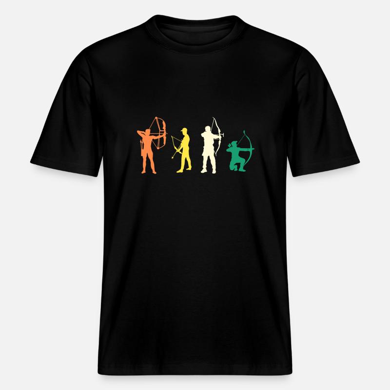 Archer Evolution Tir à l’arc -  T-shirt unisexe RELAXED FIT en coton bio - noir
