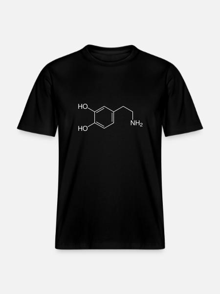 dopamine -  T-shirt unisexe RELAXED FIT en coton bio - noir