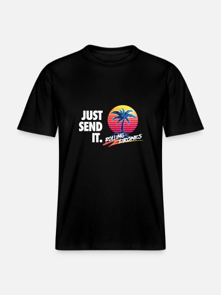 Just Send It @ RollingDrones -  RELAXED FIT Unisex Organic T-Shirt - black