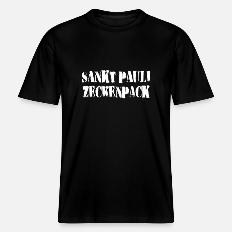 Pack de tiques Sankt Pauli -  T-shirt unisexe RELAXED FIT en coton bio - noir