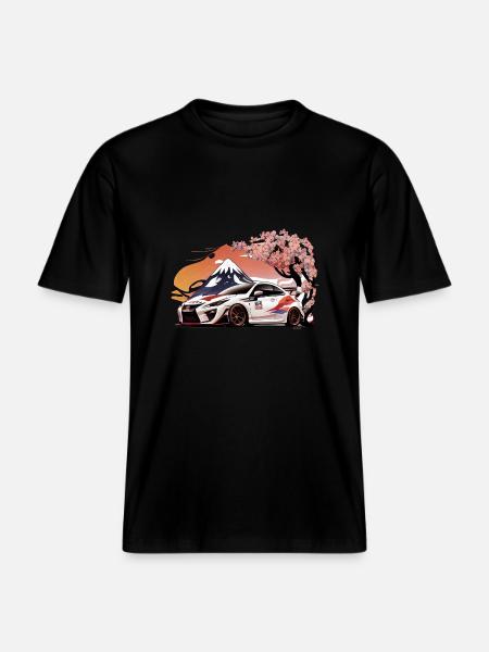 Driven Elegance - Japanese Car Enthusiast -  RELAXED FIT Unisex Organic T-Shirt - black