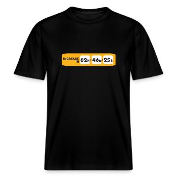 Compte à rebours Internet -  T-shirt unisexe RELAXED FIT en coton bio - noir - Devant - Alina (178cm) & Michal (187cm)