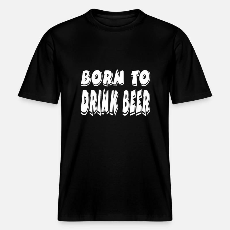 Bier -  RELAXED FIT Unisex Organic T-Shirt - Schwarz