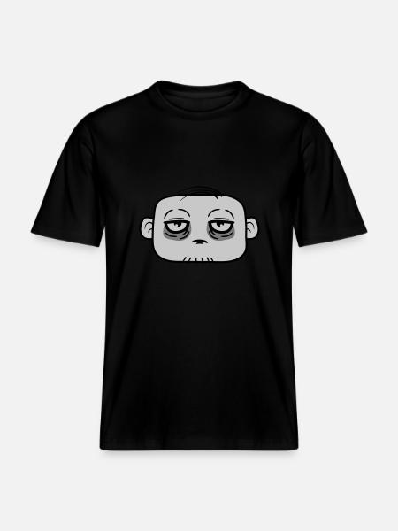Dunkle Augenringe Gesicht -  RELAXED FIT Unisex Organic T-Shirt - Schwarz