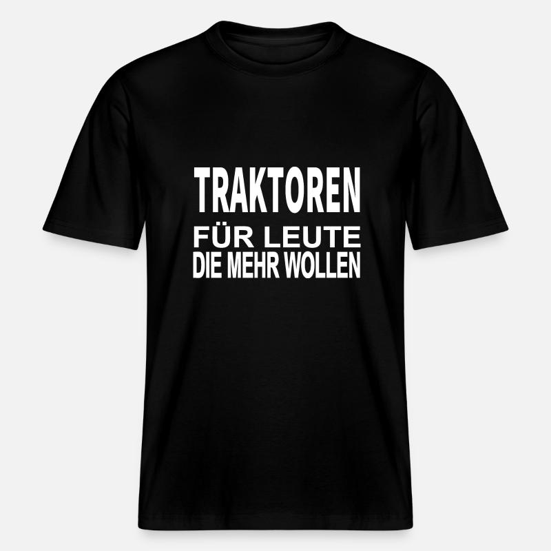 Traktor -  RELAXED FIT Unisex Organic T-Shirt - Schwarz