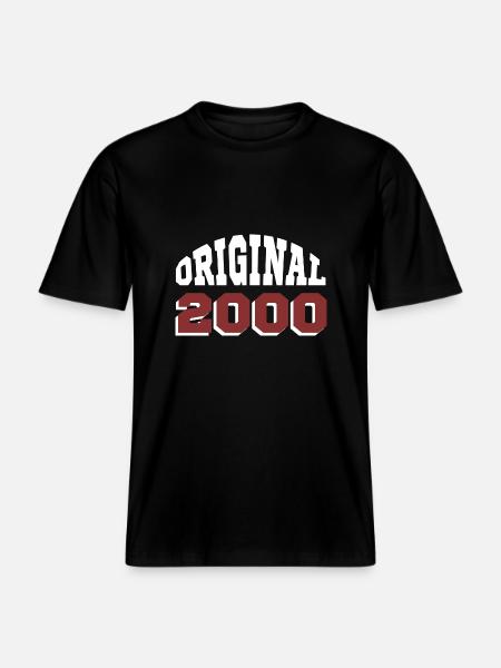 Original 2000 - RELAXED FIT Unisex Organic T-Shirt - Schwarz