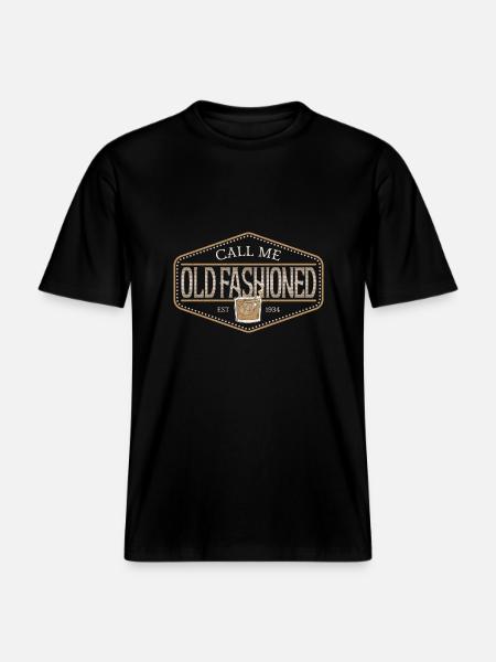 Whisky Call me old fashioned - RELAXED FIT Unisex Organic T-Shirt - black