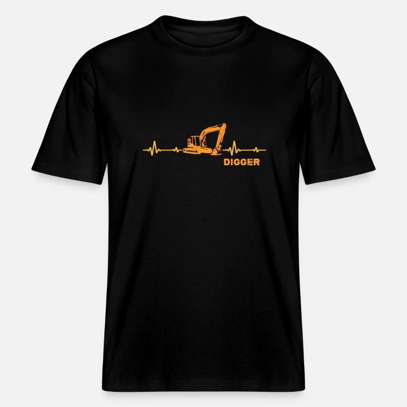 Baggerfahrer digger-memes baggern Bagger -  RELAXED FIT Unisex Organic T-Shirt - Schwarz