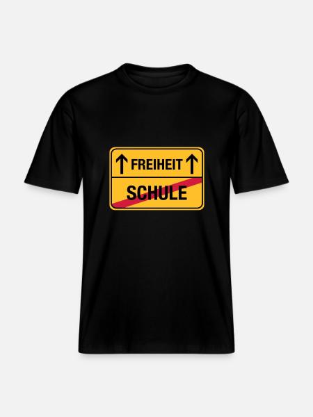 Schule – Freiheit - RELAXED FIT Unisex Organic T-Shirt - Schwarz