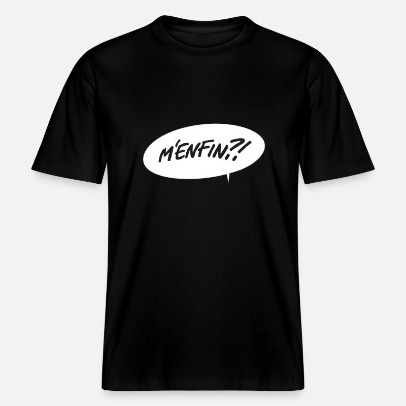 M'enfin -  T-shirt unisexe RELAXED FIT en coton bio - noir