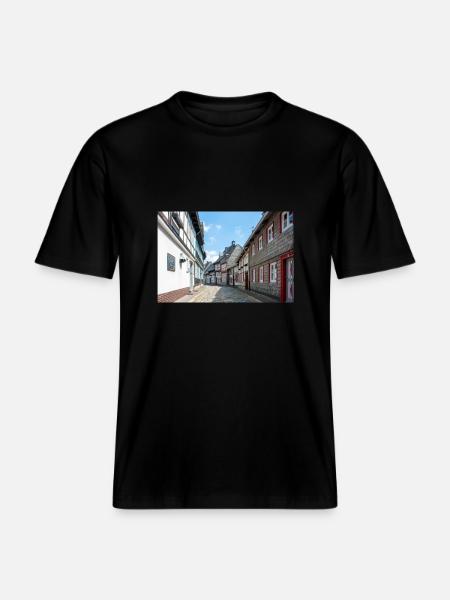 Altstadt Goslar Niedersachsen -  RELAXED FIT Unisex Organic T-Shirt - Schwarz