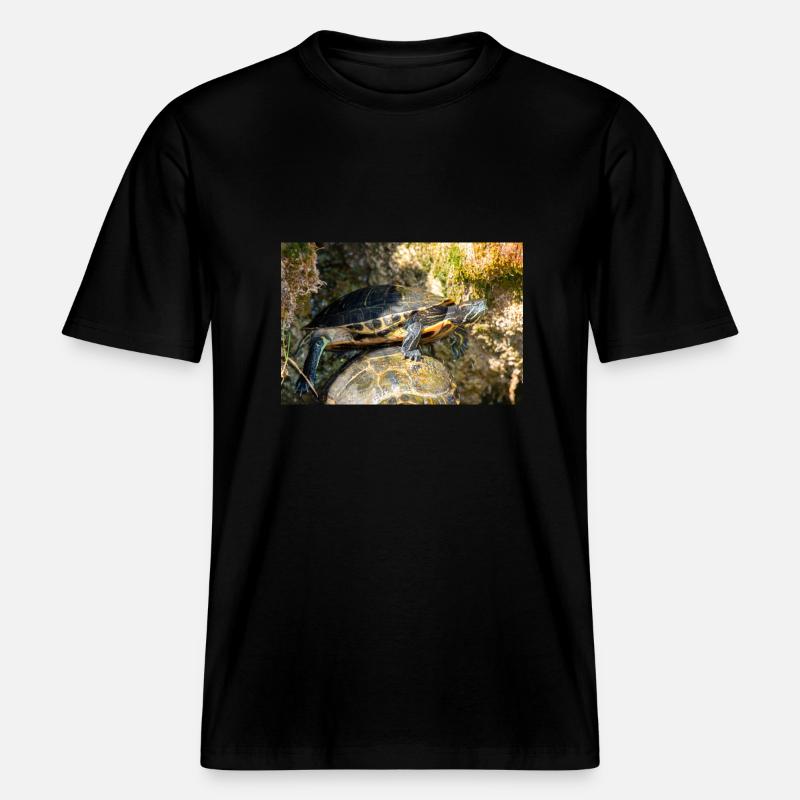 Gelbbauch-Slider Trachemys scripta scripta -  RELAXED FIT Unisex Organic T-Shirt - Schwarz