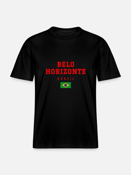 Belo Horizonte, Brazil -  RELAXED FIT Unisex Organic T-Shirt - black