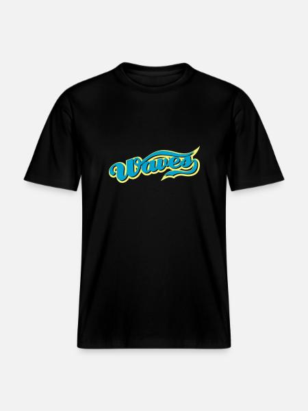 waves -  RELAXED FIT Unisex Organic T-Shirt - black