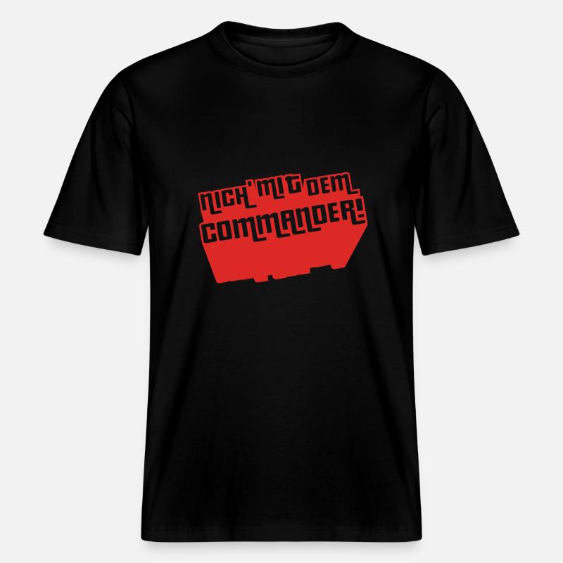 Pas avec le commandant! -  T-shirt unisexe RELAXED FIT en coton bio - noir