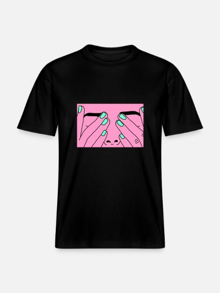 Face rose - RELAXED FIT Unisex Organic T-Shirt - black