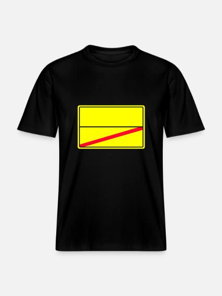 place-name sign - RELAXED FIT Unisex Organic T-Shirt - black