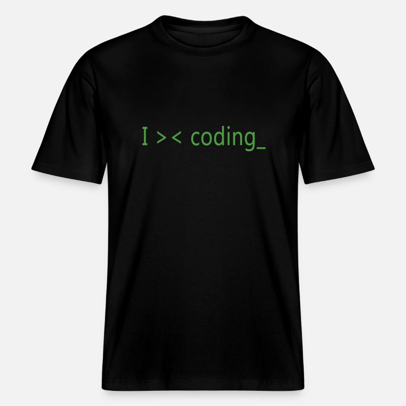 J’adore programmer des programmeurs -  T-shirt unisexe RELAXED FIT en coton bio - noir