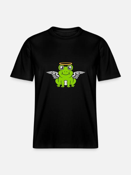 Angel Frog Wing Halo -  RELAXED FIT Unisex Organic T-Shirt - black