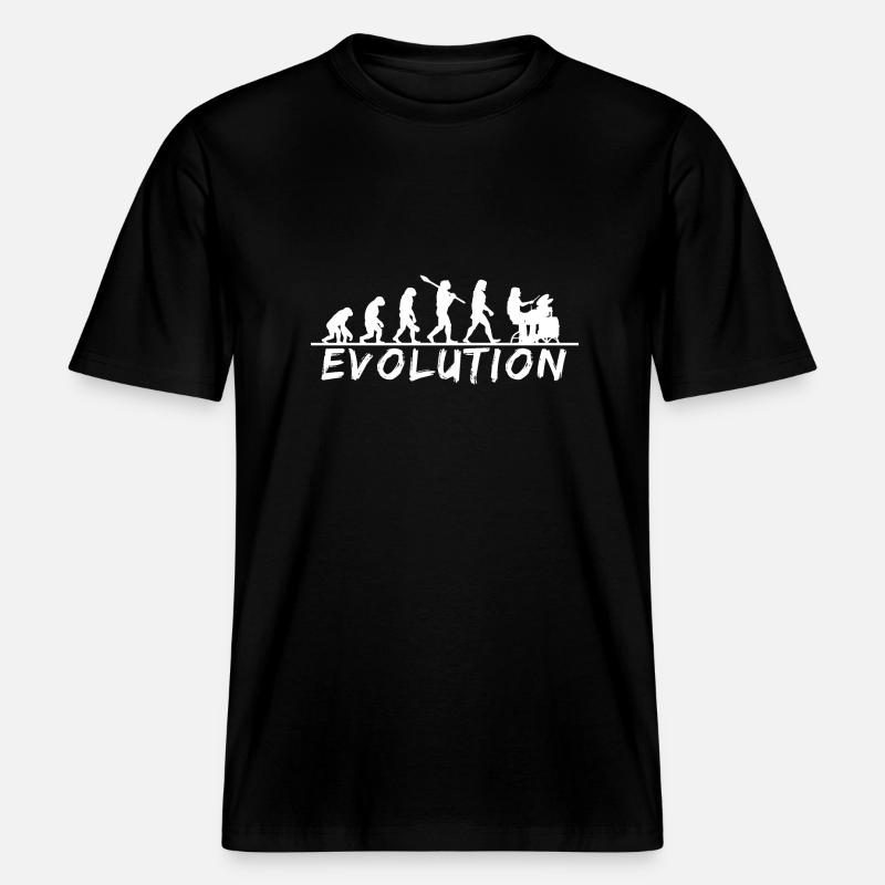 Évolution vers Drummer Silhouette March -  T-shirt unisexe RELAXED FIT en coton bio - noir