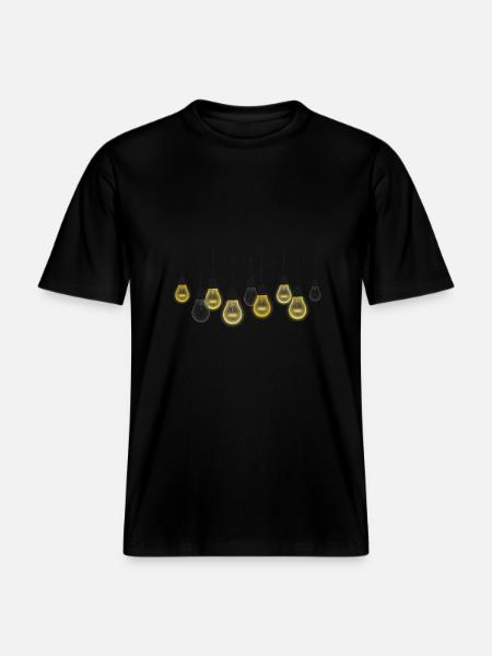 Glühbirnen -  RELAXED FIT Unisex Organic T-Shirt - Schwarz