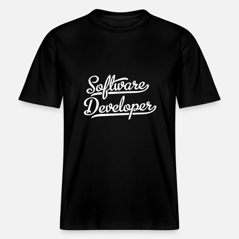 Software Developer -  RELAXED FIT Unisex Organic T-Shirt - Schwarz