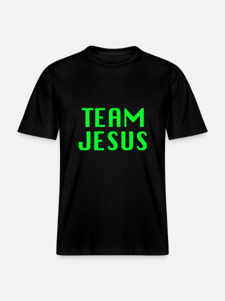 Team Jesus Cool Quote -  RELAXED FIT Unisex Organic T-Shirt - black