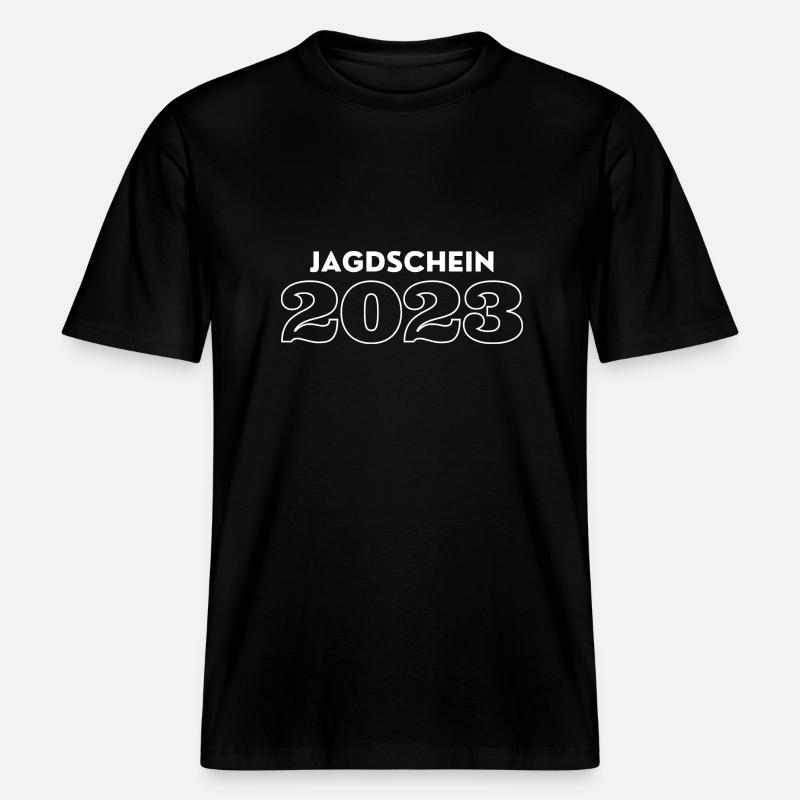 Jagdschein 2023 -  RELAXED FIT Unisex Organic T-Shirt - Schwarz