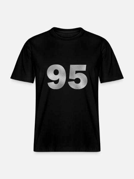 Birthday 95 years -  RELAXED FIT Unisex Organic T-Shirt - black
