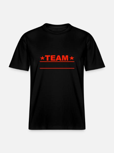 Team Motif - RELAXED FIT Unisex Organic T-Shirt - black