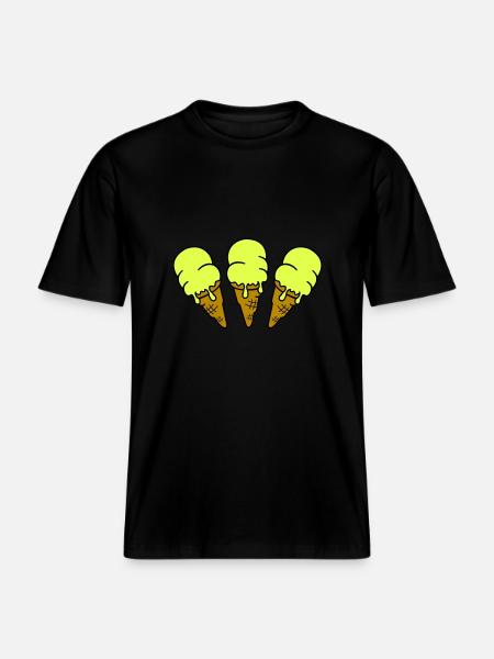 Ice Cream Ice Cream 3 -  RELAXED FIT Unisex Organic T-Shirt - black
