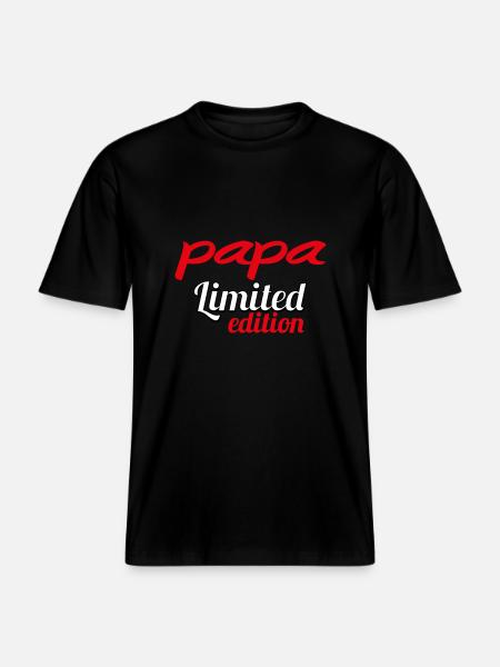 PAPA LIMITIERTE AUFLAGE - RELAXED FIT Unisex Organic T-Shirt - Schwarz