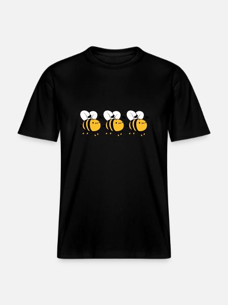 3 busy bees -  RELAXED FIT Unisex Organic T-Shirt - black