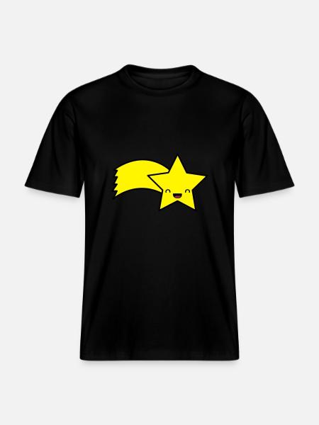 sternschnuppe_002 - RELAXED FIT Unisex Organic T-Shirt - Schwarz