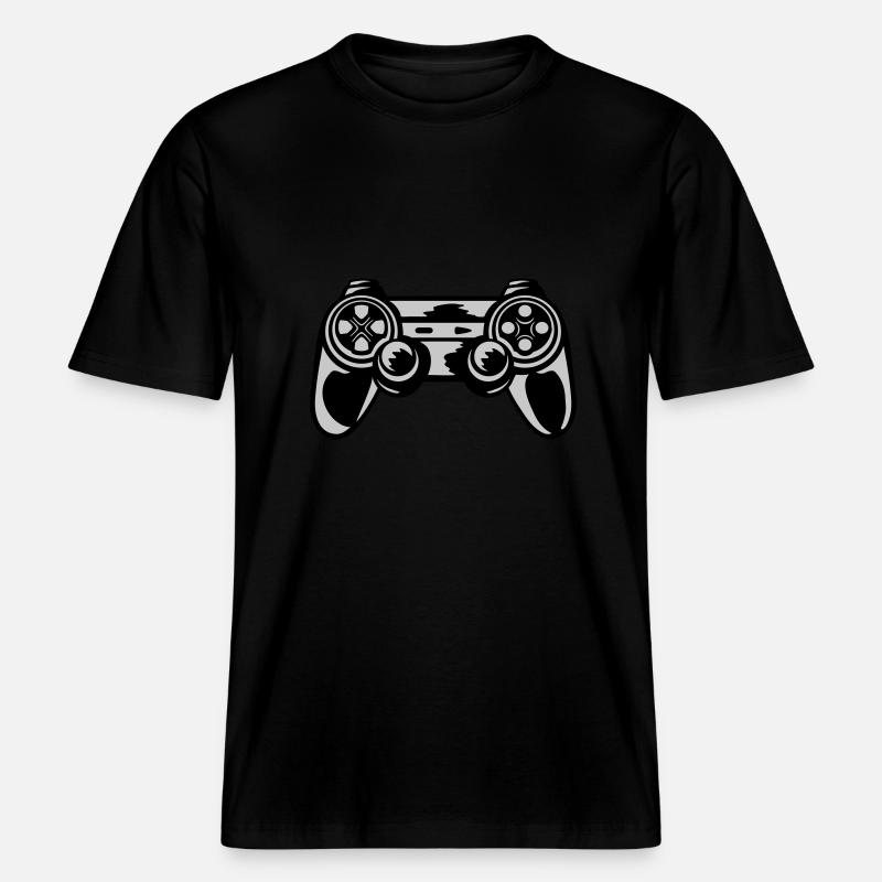 Console Retro Controller Gamer -  T-shirt unisexe RELAXED FIT en coton bio - noir