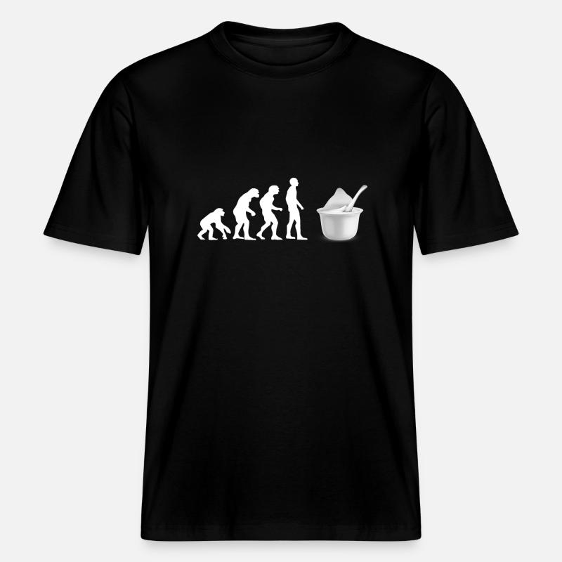 Évolution du yaourt -  T-shirt unisexe RELAXED FIT en coton bio - noir